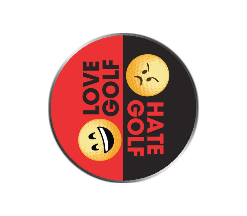 Love Golf / Hate Golf Emoji Ball Marker