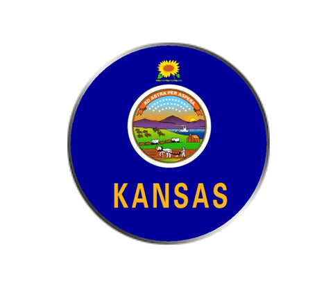 Kansas State Flag - Golf Ball Marker